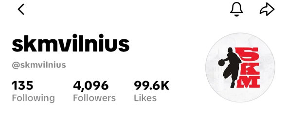 TikTok profile of @skmvilnius: 135 following, 4,096 followers, 99.6K likes